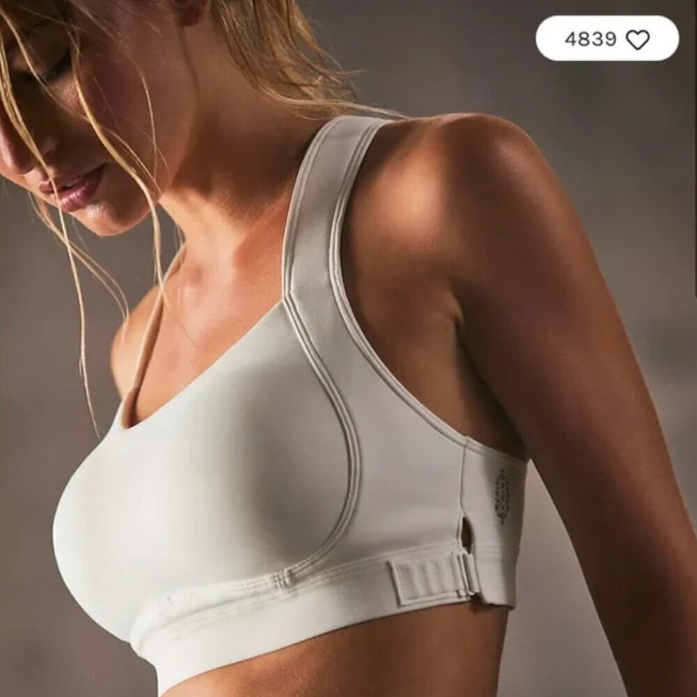 NWT FP Movement Make a Move White Thick Strap Adjustable Sports Bra XS $78